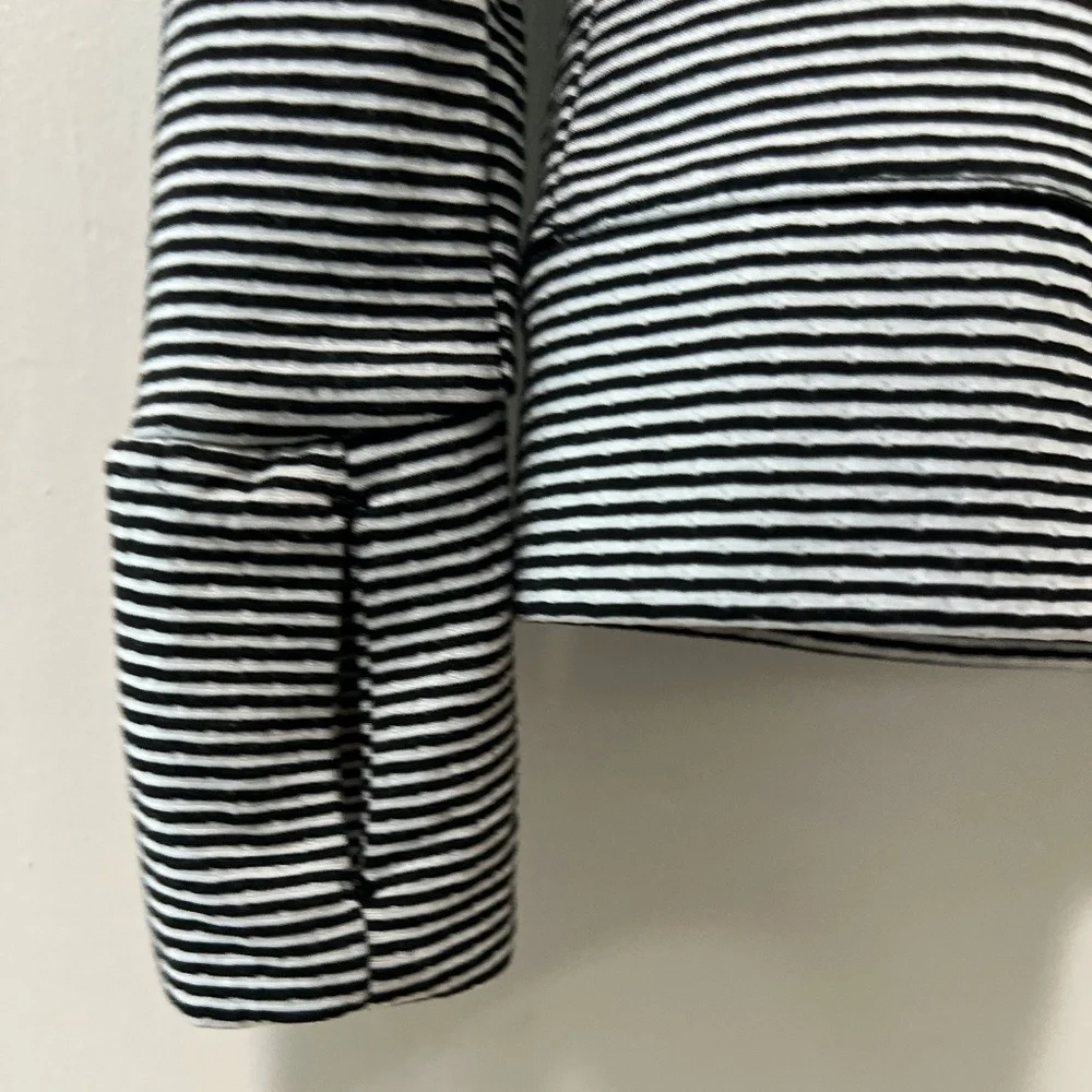 Tangerine • Women’s Collared Hoodie • Black/White Stripe • Size Small - Picture 6 of 9